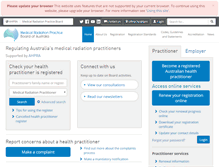 Tablet Screenshot of medicalradiationpracticeboard.gov.au